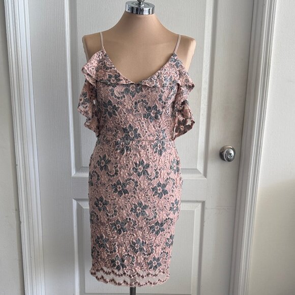 ASTR THE LABEL Dresses & Skirts - ASTR THE LABEL Pink Gret Lace Mini Dress Sz.M